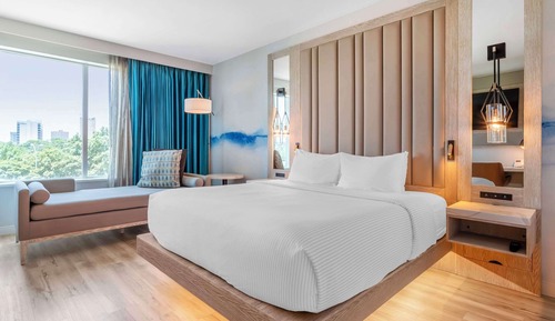 Chambre, 1 très grand lit, accessible aux personnes à mobilité réduite, non-fumeurs