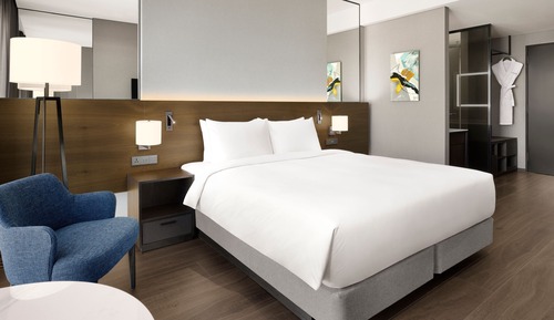 Chambre « Premier », 1 très grand lit, non-fumeurs, vue ville