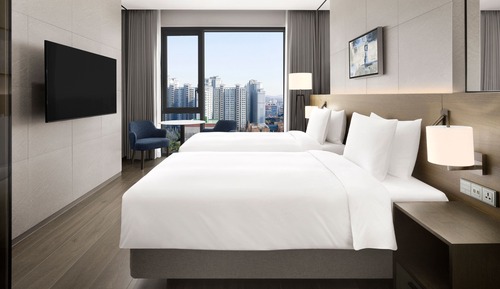 Chambre « Premier », 2 lits une place, non-fumeurs, vue ville