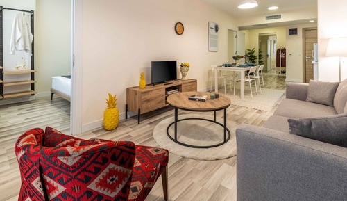 Appart'hôtel Luxe, 2 chambres, cuisine, vue ville