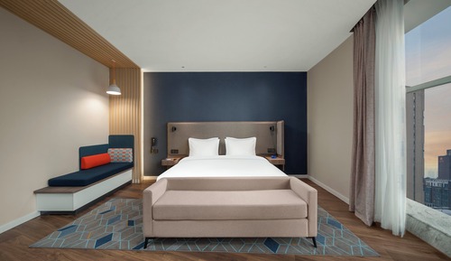 Chambre, 1 très grand lit, accessible aux personnes à mobilité réduite