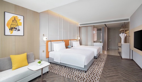 Chambre Standard, 2 lits une place, vue fleuve