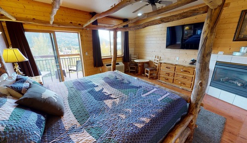 Chambre Luxe, 1 chambre, cheminée, vue montagne