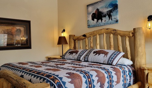 Chambre Deluxe, 1 très grand lit, balcon, vue montagne