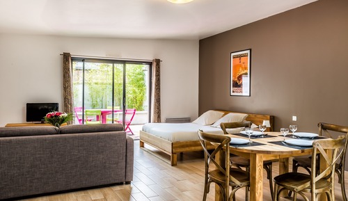 Studio Familial, 1 grand lit et 1 canapé-lit, non-fumeurs, terrasse
