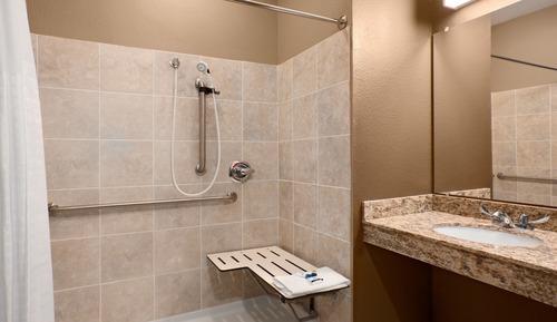 Chambre, 1 grand lit, accessible aux personnes à mobilité réduite (Mobility, Tub w/ Grab Bars)