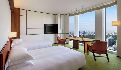 Chambre, 2 lits une place (Tower View)