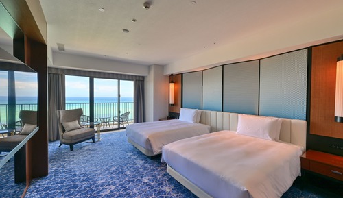 Chambre Deluxe avec lits jumeaux, non-fumeurs, en angle (Suite,Club Lounge&VIP Pool Bar Oasis)