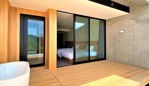 Chambre avec lits jumeaux, non-fumeurs, terrasse (Private Open Air bath)