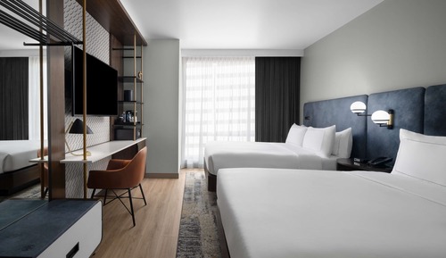 Chambre, 2 grands lits, accessible aux personnes à mobilité réduite (Hearing)