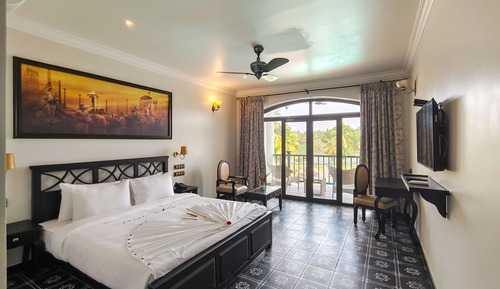 Chambre Double Signature, 1 très grand lit, vue lagon