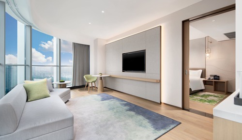 Suite, 1 très grand lit, vue fleuve (Living Area)