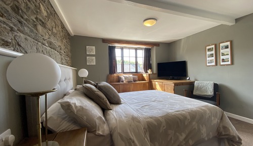 Chambre Double Deluxe, salle de bains attenante, vue jardin