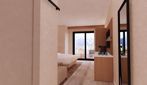 Chambre, 1 très grand lit