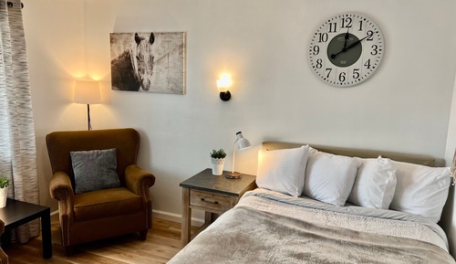 Chambre Design, 1 lit double, non-fumeurs, réfrigérateur et four à micro-ondes