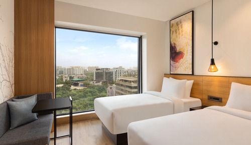 Chambre Standard, 2 lits une place, vue ville
