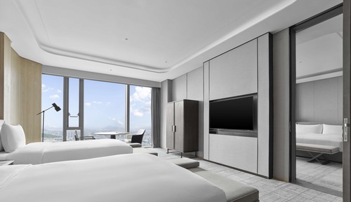 Chambre, 1 très grand lit, accessible aux personnes à mobilité réduite