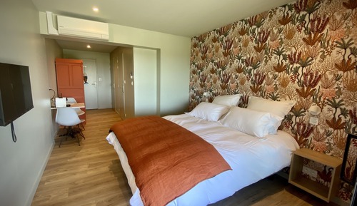 Chambre Double, salle de bains attenante, vue mer (1 - Chambre Berder)
