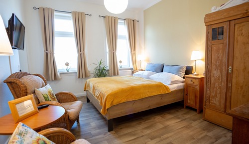Chambre Double Standard, salle de bains privée, vue parc