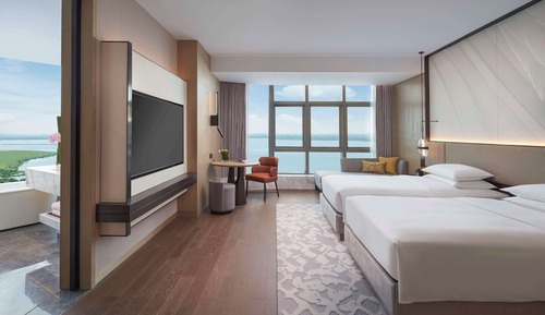 Chambre Deluxe, plusieurs lits, vue lac