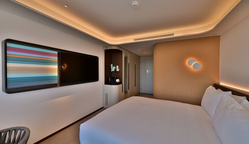 Chambre, 1 très grand lit, non-fumeurs, vue ville