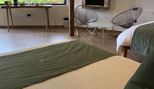 Chambre Supérieure, 2 lits doubles, vue jardin