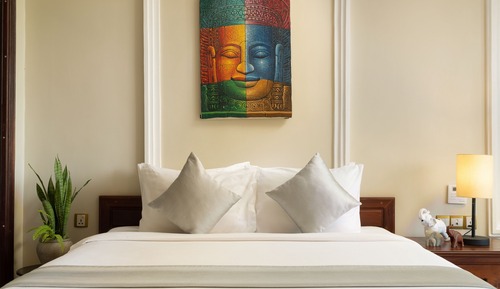 Chambre Double Familiale, vue piscine