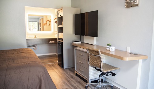 Suite Studio, 1 chambre, non-fumeurs, réfrigérateur et four à micro-ondes