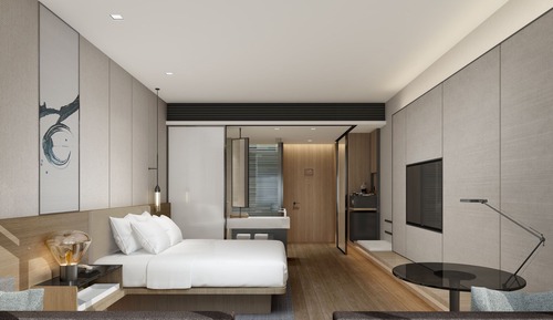 Chambre Standard, 1 très grand lit, vue ville