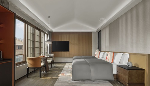 Chambre Familiale avec lits jumeaux, côté cour intérieure