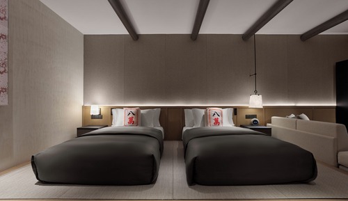 Chambre avec lits jumeaux, côté cour intérieure