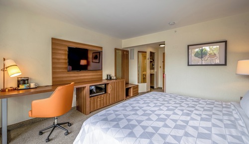 Chambre Standard, 1 très grand lit, balcon, vue piscine