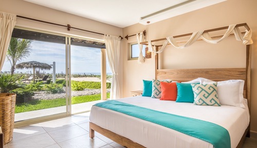 Chambre, piscine privée, vue océan (Casa Delfin)