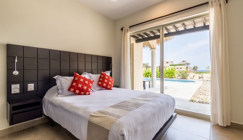 Chambre, piscine privée, vue océan (Casa Cielo)
