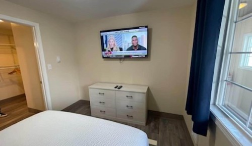Chambre, 1 grand lit et 1 canapé-lit, non-fumeurs, cuisine