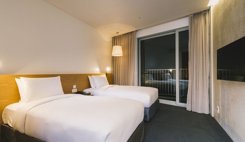 Chambre Standard avec lits jumeaux, vue montagne