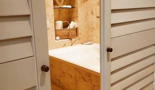 Chambre Premium, 1 très grand lit, terrasse, vue mer