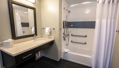 Suite Studio, 1 très grand lit, accessible aux personnes à mobilité réduite, cuisine (Mobil Tub)