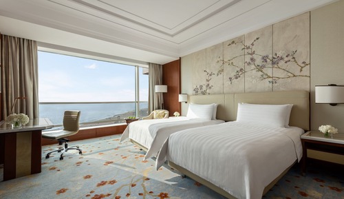 Horizon, Chambre, 2 lits une place, balcon, vue mer
