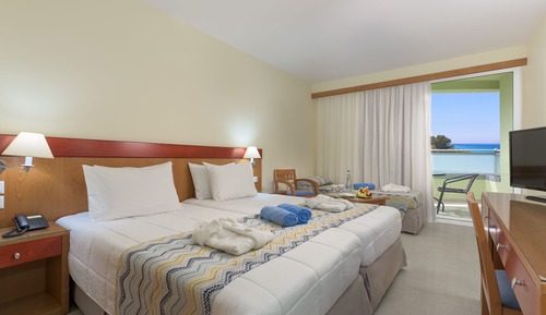 Chambre Double, balcon, vue jardin