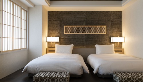 Chambre avec lits jumeaux, non-fumeurs (with Tatami Area)