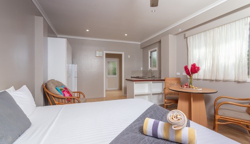 Studio, vue plage, en front de plage