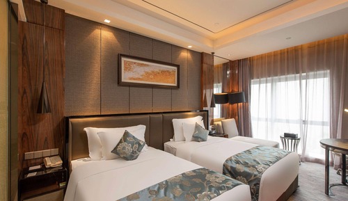 Chambre, 2 lits une place