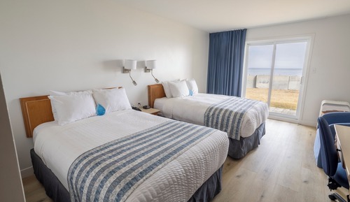 Chambre Standard, 2 lits doubles, vue fleuve