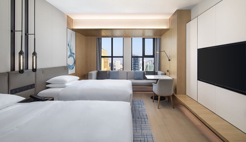 Chambre Standard, 2 lits doubles, vue ville