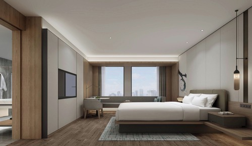 Chambre Deluxe, 1 très grand lit, vue ville