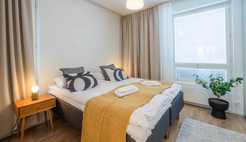 Appartement Deluxe, 2 chambres, sauna, vue ville