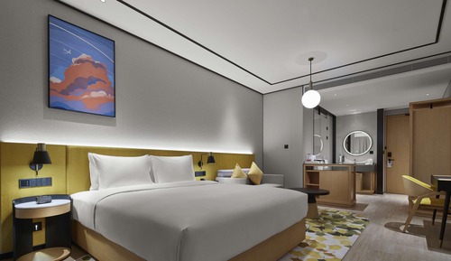 Chambre, 1 très grand lit, accessible aux personnes à mobilité réduite