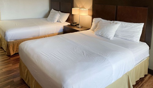 Chambre Deluxe, 2 grands lits, non-fumeurs, réfrigérateur et four à micro-ondes