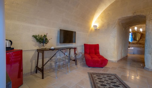 Chambre Double Deluxe, bain à remous, vue jardin (Camera delle Acque)